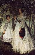 James Jacques Joseph Tissot Two Sisters oil painting
